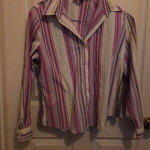 Button up blouse size L by bass
